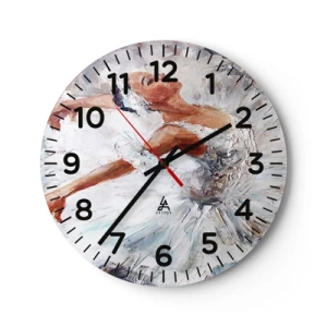 Wanduhr - Glasuhr - Zart und leicht wie Tüll - 40x40 cm