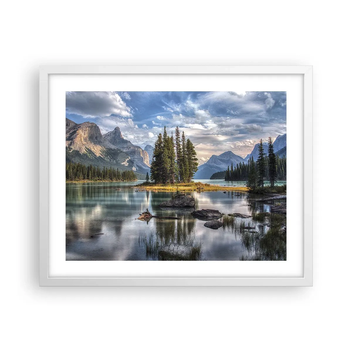 Poster in einem weißen Rahmen - An dem tollen und sauberen Wasser ... - 50x40 cm