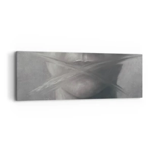 Bild auf Leinwand - Leinwandbild - Ohne ein Wort - 90x30 cm