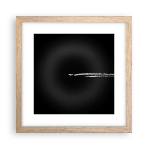 Poster in einem Rahmen aus heller Eiche - In eine andere Dimension - 30x30 cm