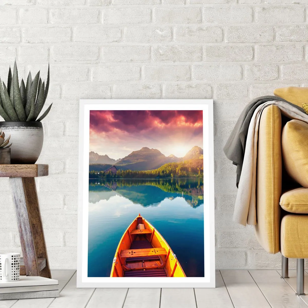 Poster in einem weißen Rahmen - Nichts gegen die Natur - 70x100 cm