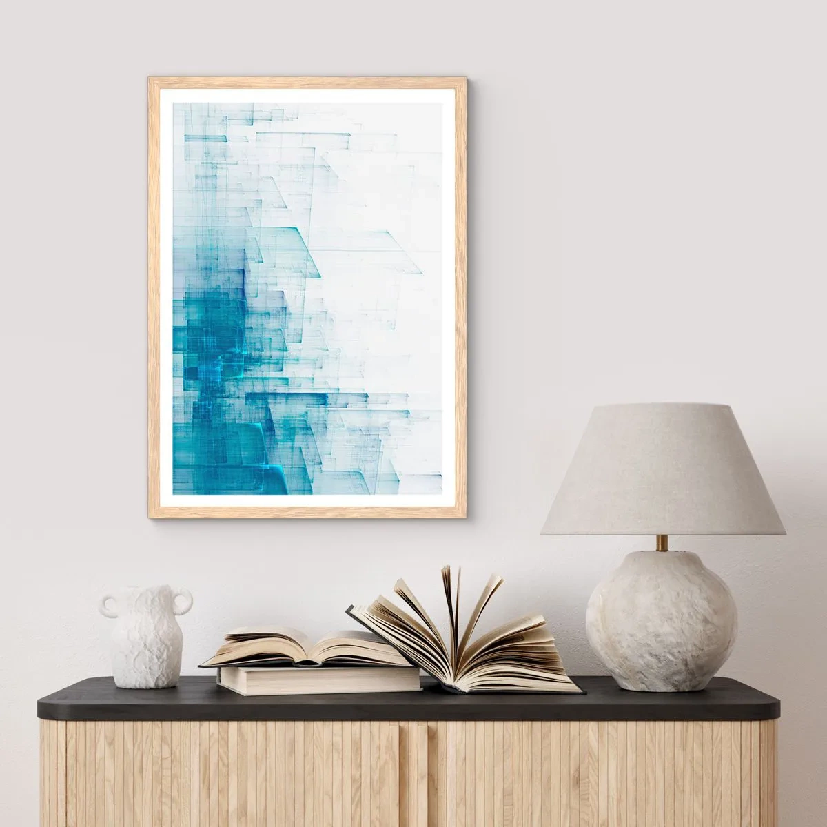 Poster in einem Rahmen aus heller Eiche - Wie der Raum wgeschaffen urde - 30x40 cm