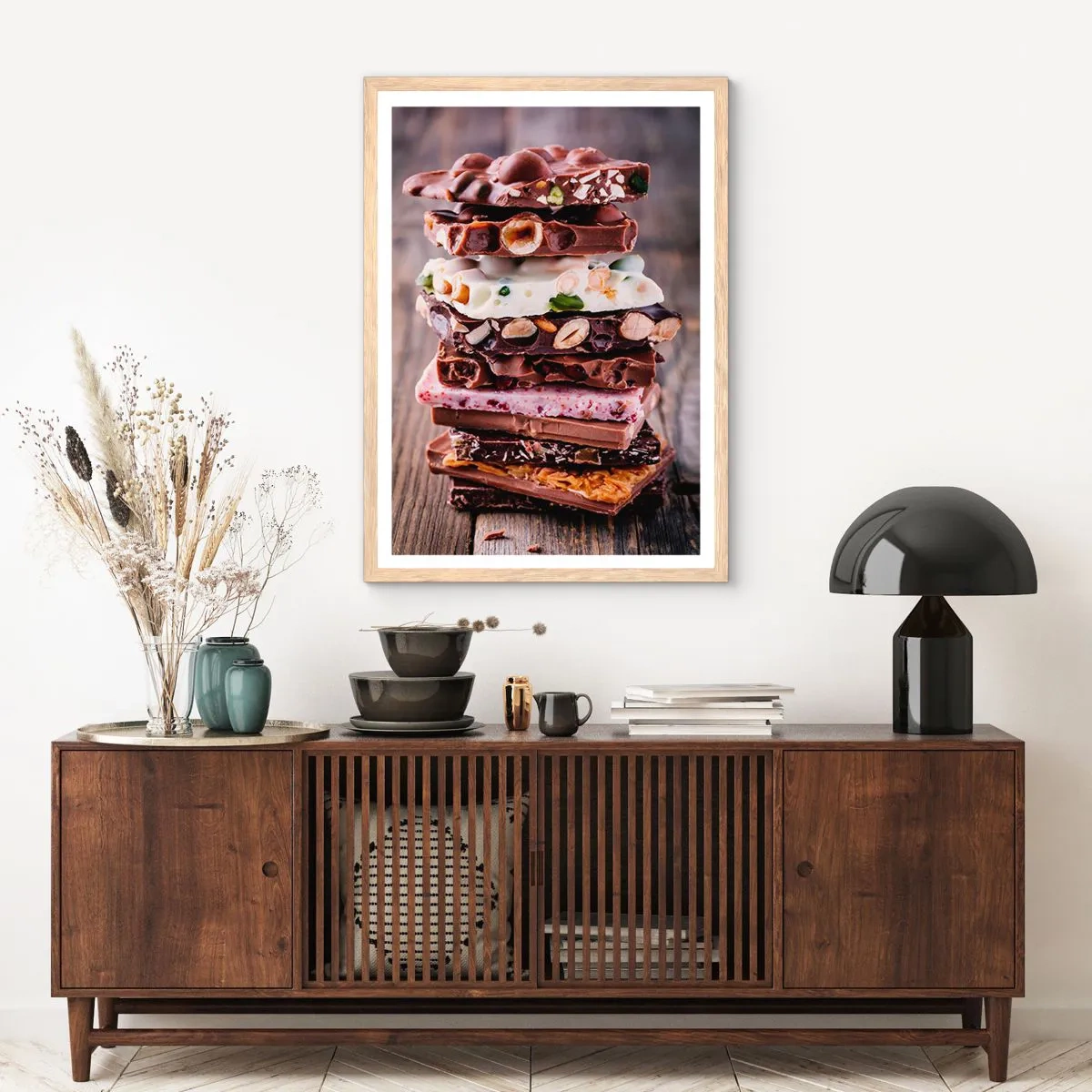 Poster in einem Rahmen aus heller Eiche - Entzückende Aussicht - 70x100 cm