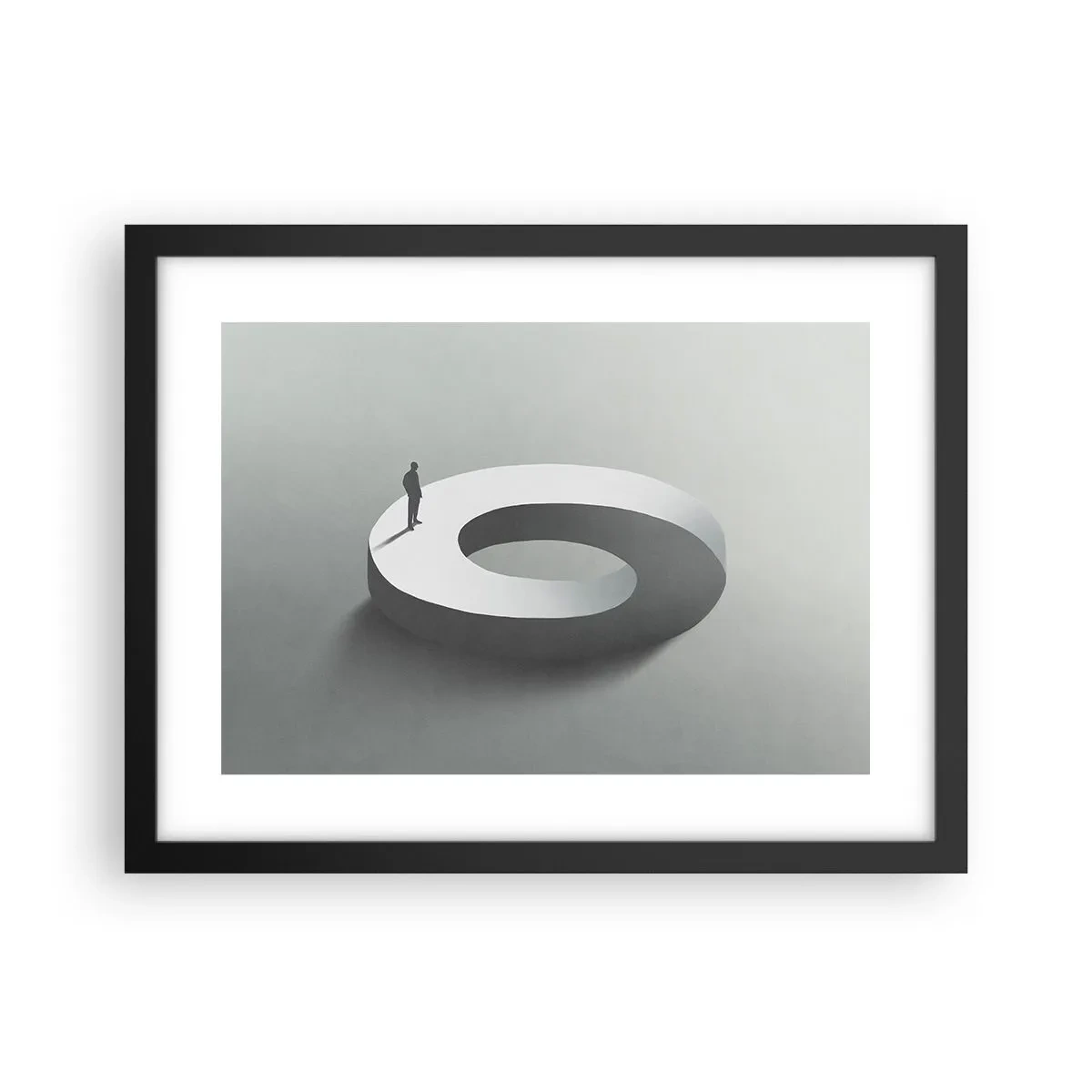 Poster in einem schwarzem Rahmen - Und wie soll man davon klug werden - 40x30 cm