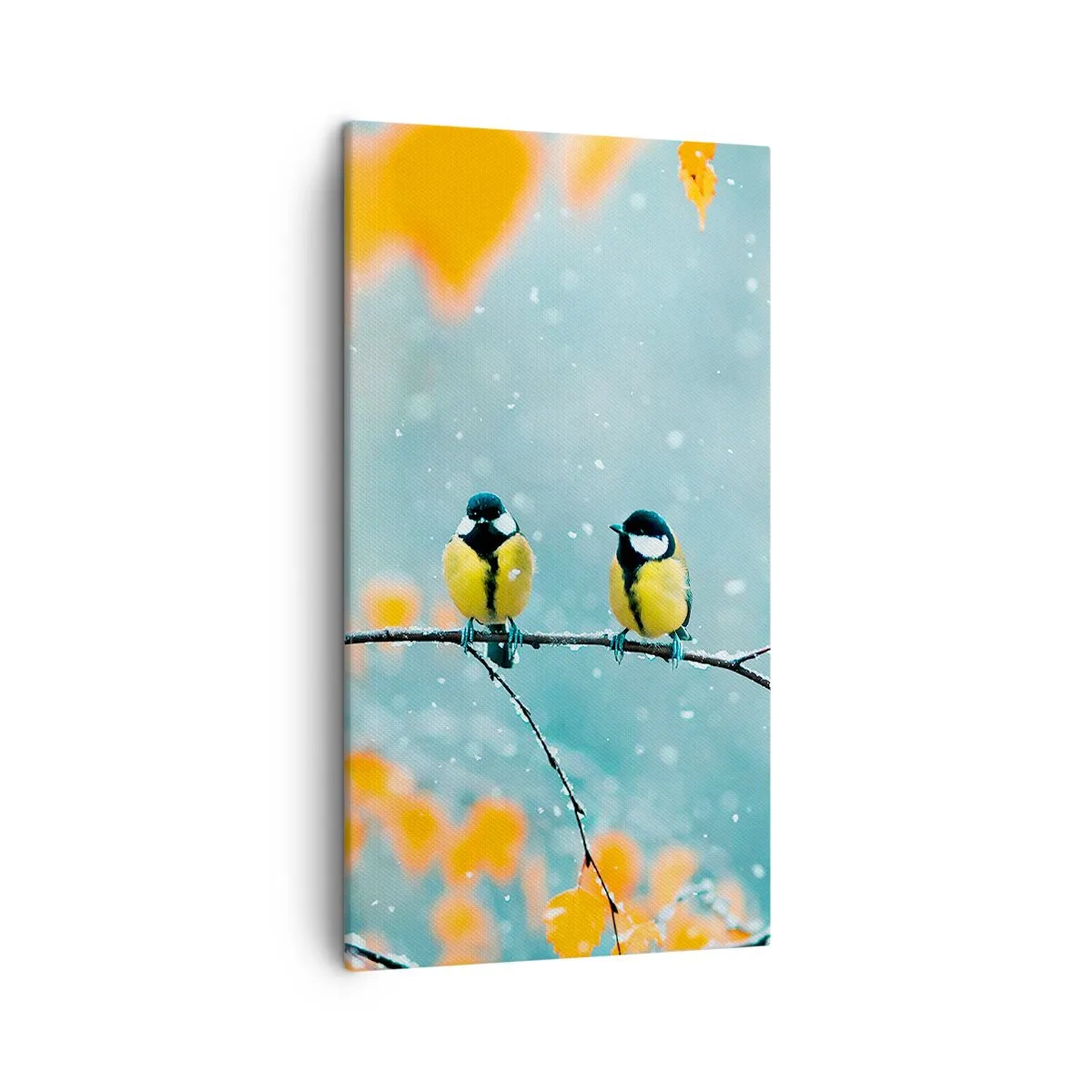 Bild auf Leinwand - Leinwandbild - Vogelklatsch - 45x80 cm