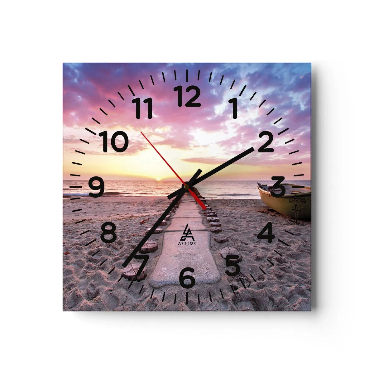 Wanduhr - Glasuhr - Ein Moment tiefer Erfahrung - 40x40 cm