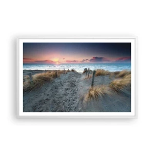 Poster in einem weißen Rahmen - Du hast einen Regenbogen aus strahlendem Licht verschüttet ... - 91x61 cm