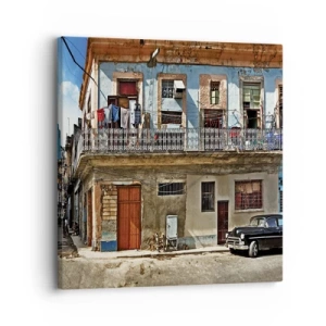 Bild auf Leinwand - Leinwandbild - Havanna-Stimmung - 30x30 cm