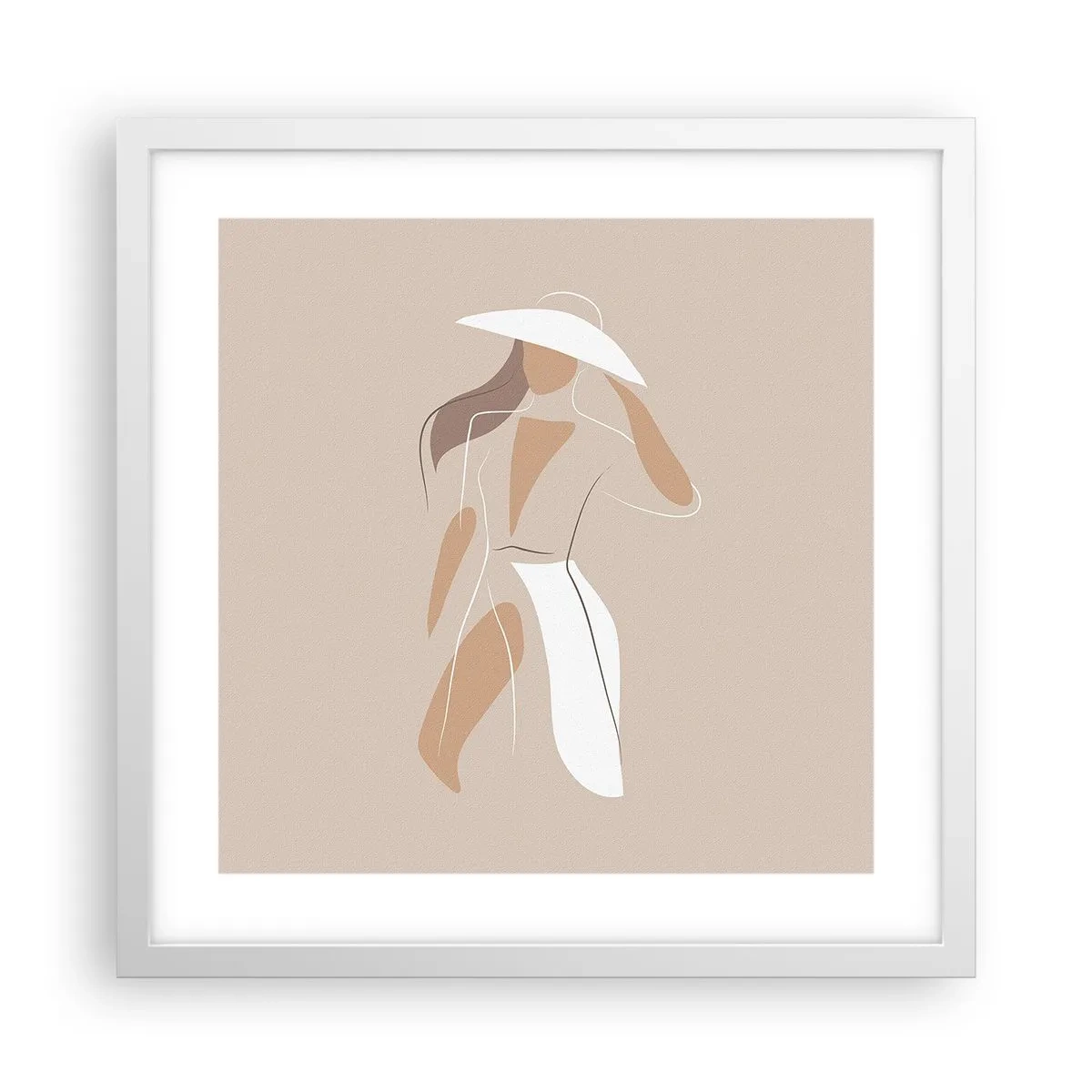 Poster in einem weißen Rahmen - Mode macht Spaß - 40x40 cm