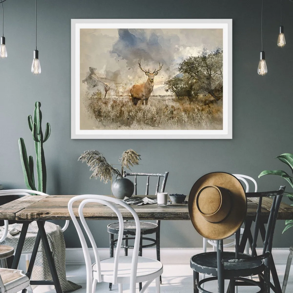 Poster in einem weißen Rahmen - Würde – Stärke – Würde - 40x30 cm