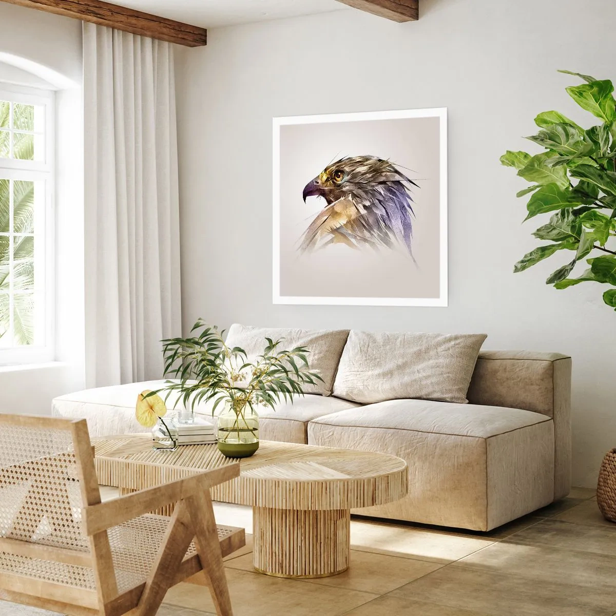 Poster - Porträt eines Kriegers - 60x60 cm