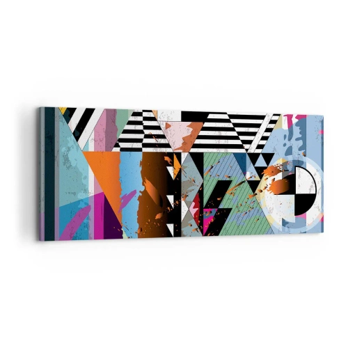 Bild auf Leinwand - Leinwandbild - Geometrisch und organisch - 100x40 cm