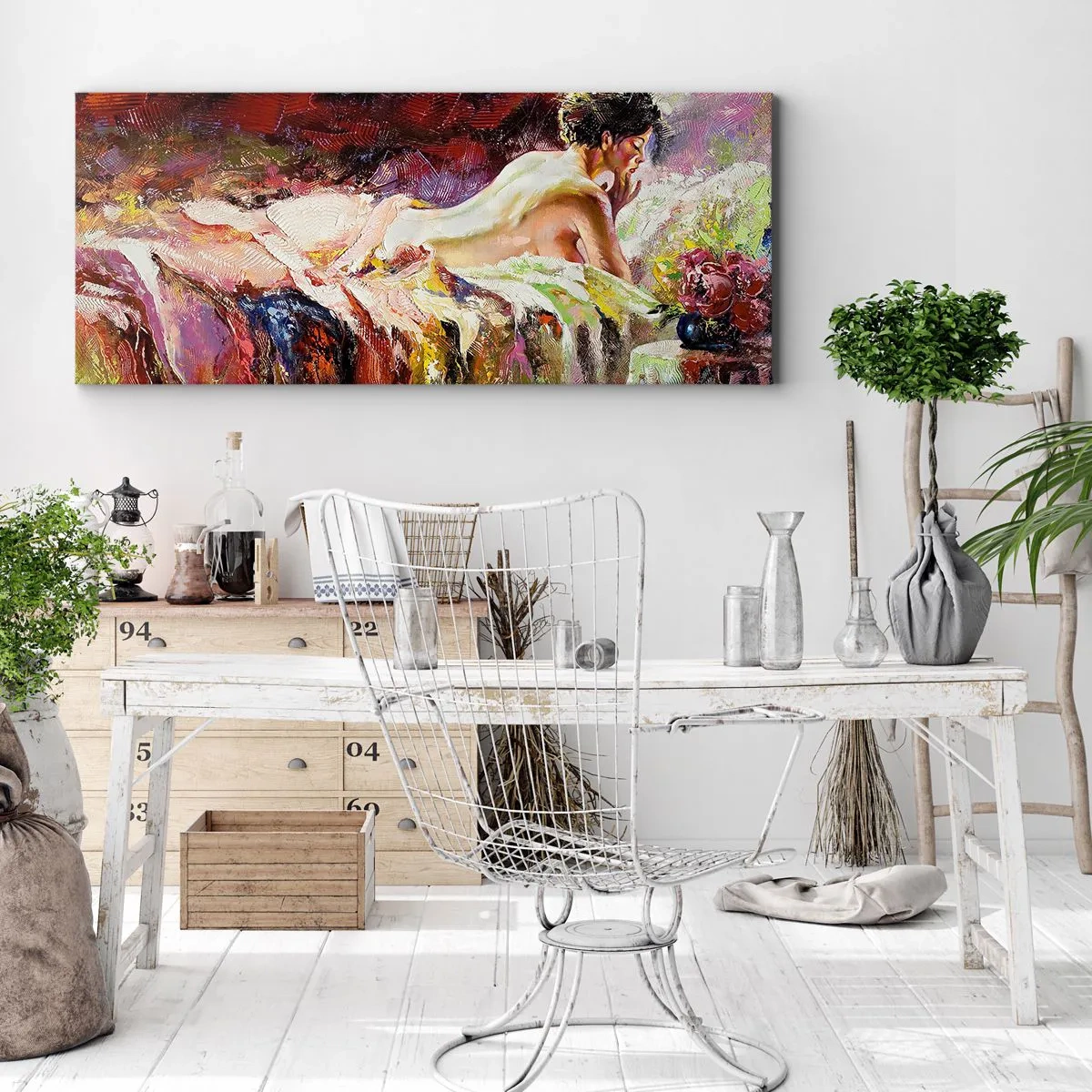 Bild auf Leinwand - Leinwandbild - Venus in Gedanken - 100x40 cm