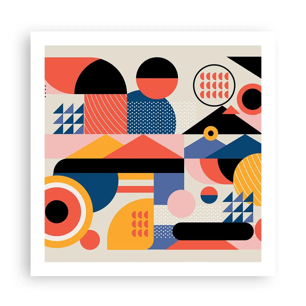 Poster - Komposition: Na, los, spiel! - 60x60 cm