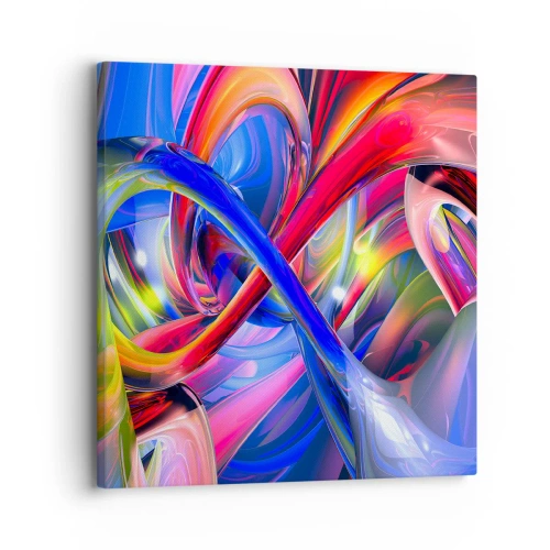 Bild auf Leinwand - Leinwandbild - Ein Tanz der Farben - 30x30 cm