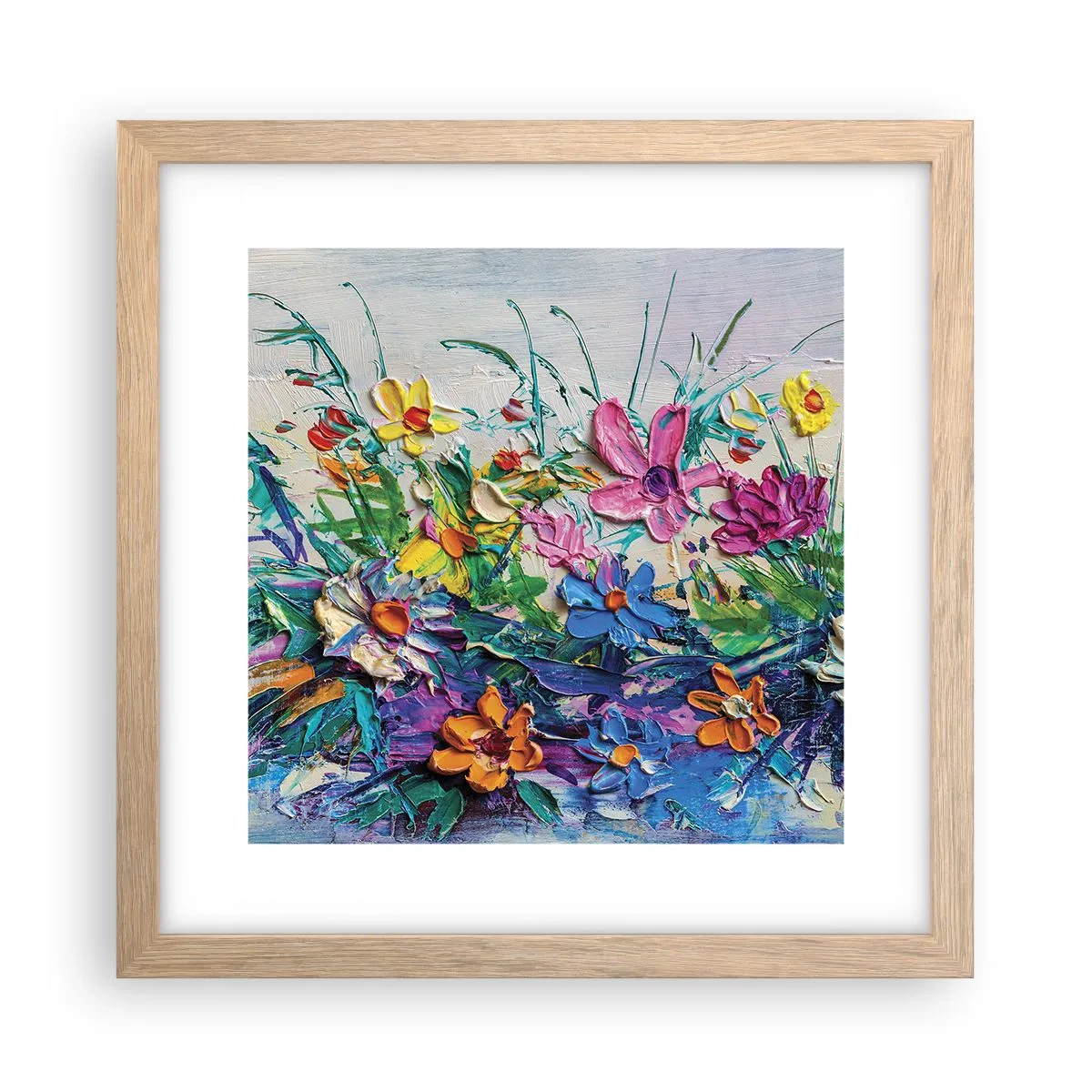 Poster in einem Rahmen aus heller Eiche - Überhaupt kein Stillleben - 30x30 cm