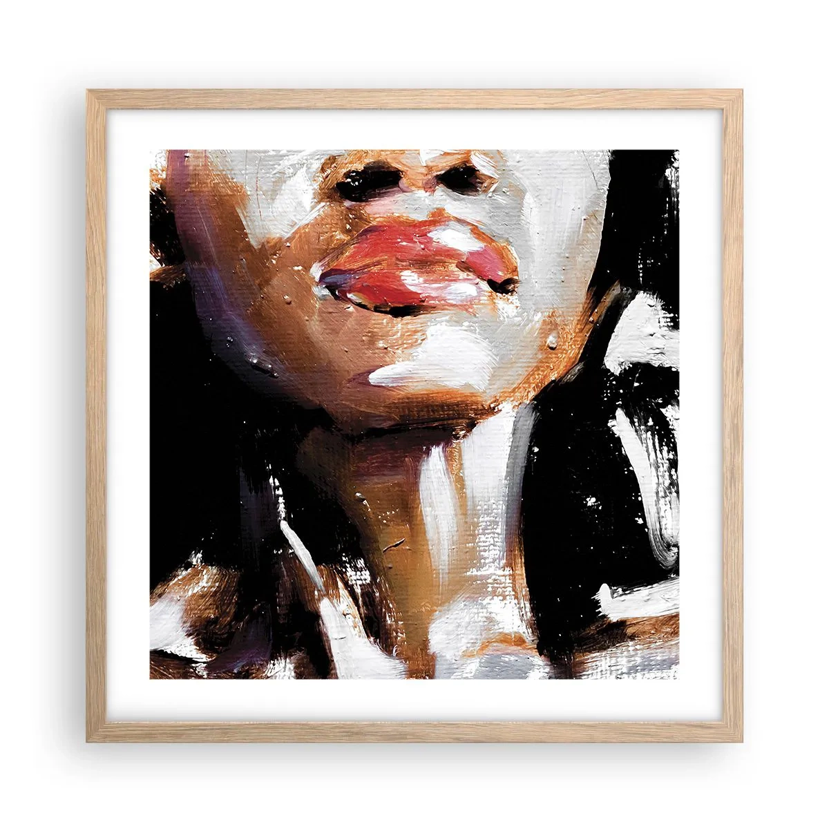 Poster in einem Rahmen aus heller Eiche - Stolz ohne Vorurteile - 50x50 cm