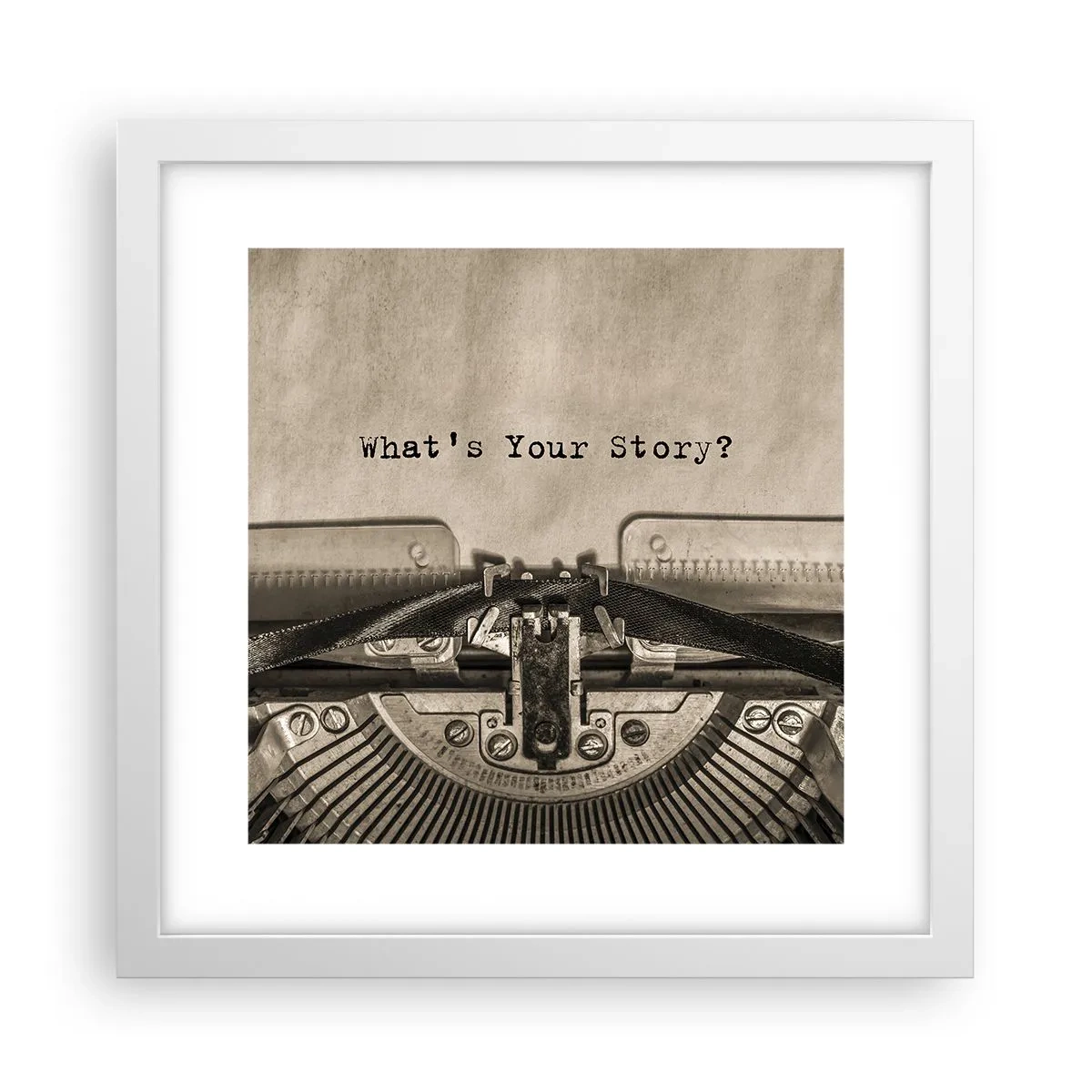 Poster in einem weißen Rahmen - Erzähl es mir - 30x30 cm