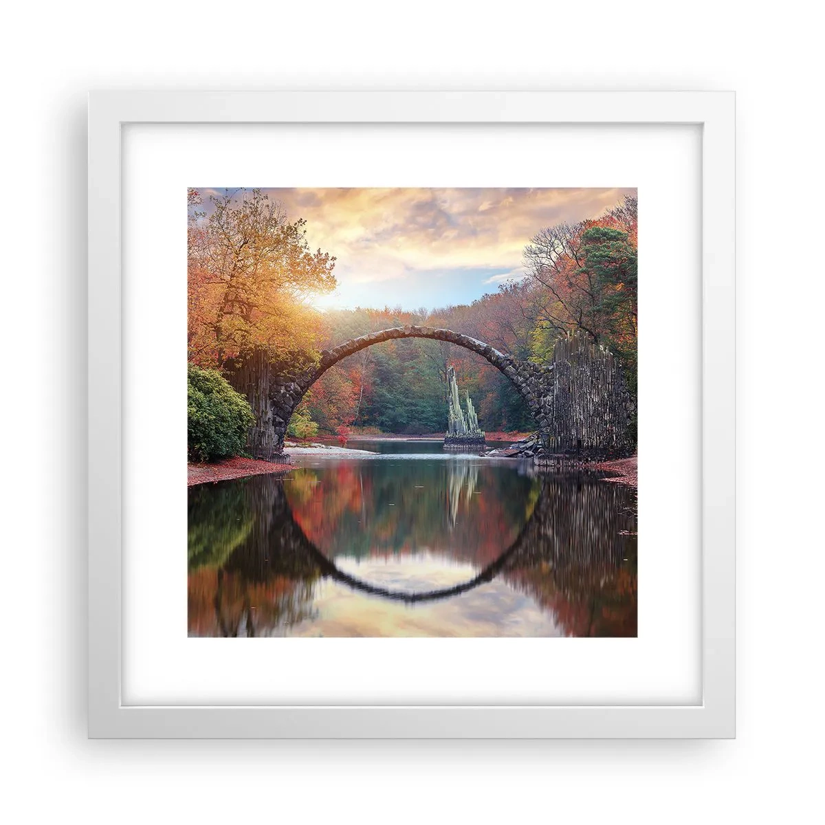 Poster in einem weißen Rahmen - Auf der anderen Seite des Spiegels - 30x30 cm