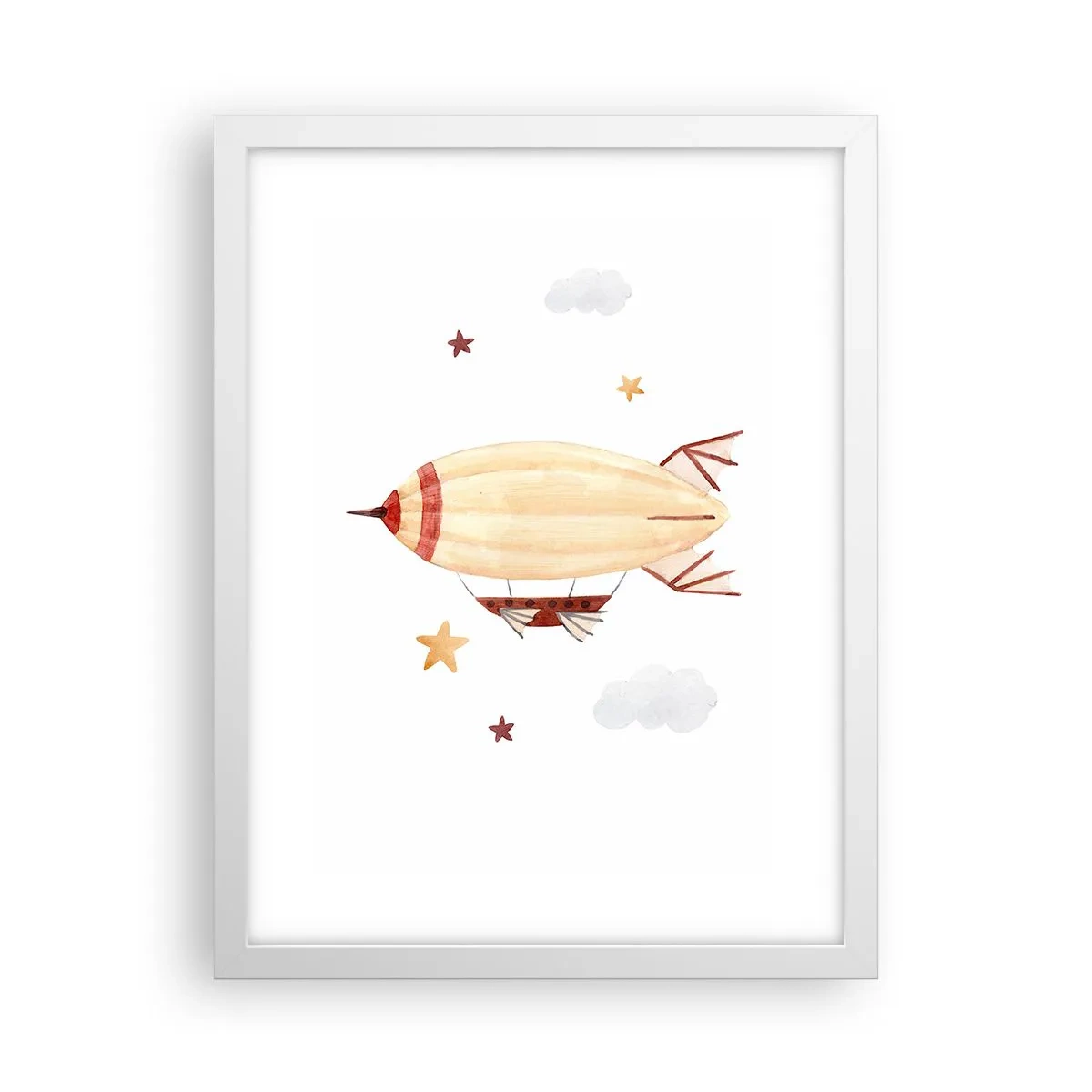 Poster in einem weißen Rahmen - Luftschiff - 30x40 cm