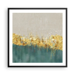 Poster in einem schwarzem Rahmen - Goldener Rand - 60x60 cm