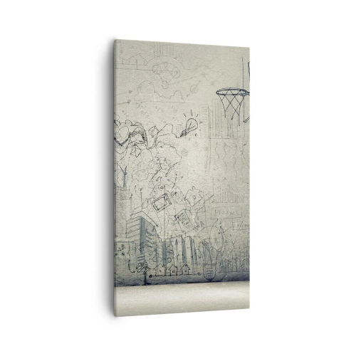 Bild auf Leinwand - Leinwandbild - Mein tolles Stadtleben - 55x100 cm