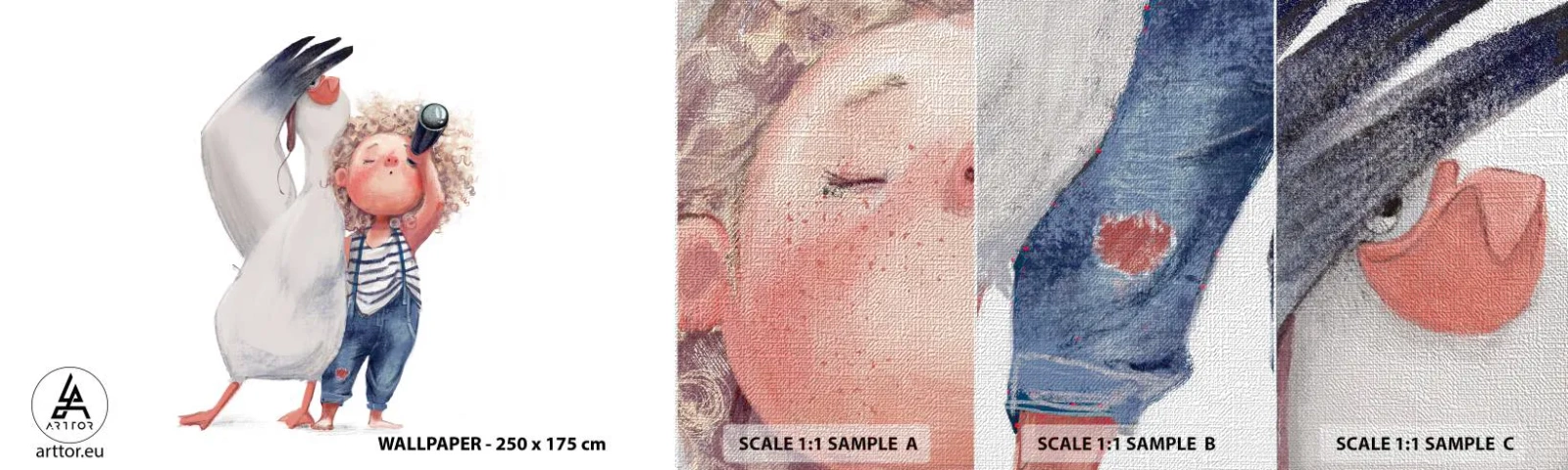 Fototapeten Muster Premium Canvas - Toller Reiseplan - Für Kinder, Freundschaft, Mädchen - 100x30 cm