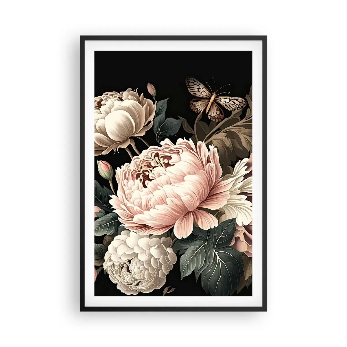 Poster in einem schwarzem Rahmen - Im Barockstil - 61x91 cm