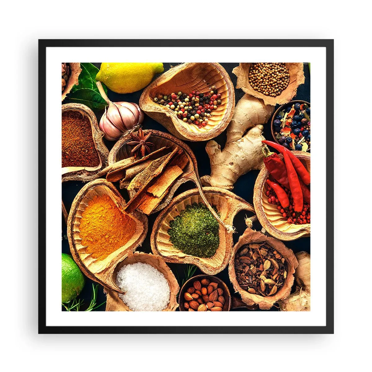 Poster in einem schwarzem Rahmen - Nimm was du willst - 60x60 cm