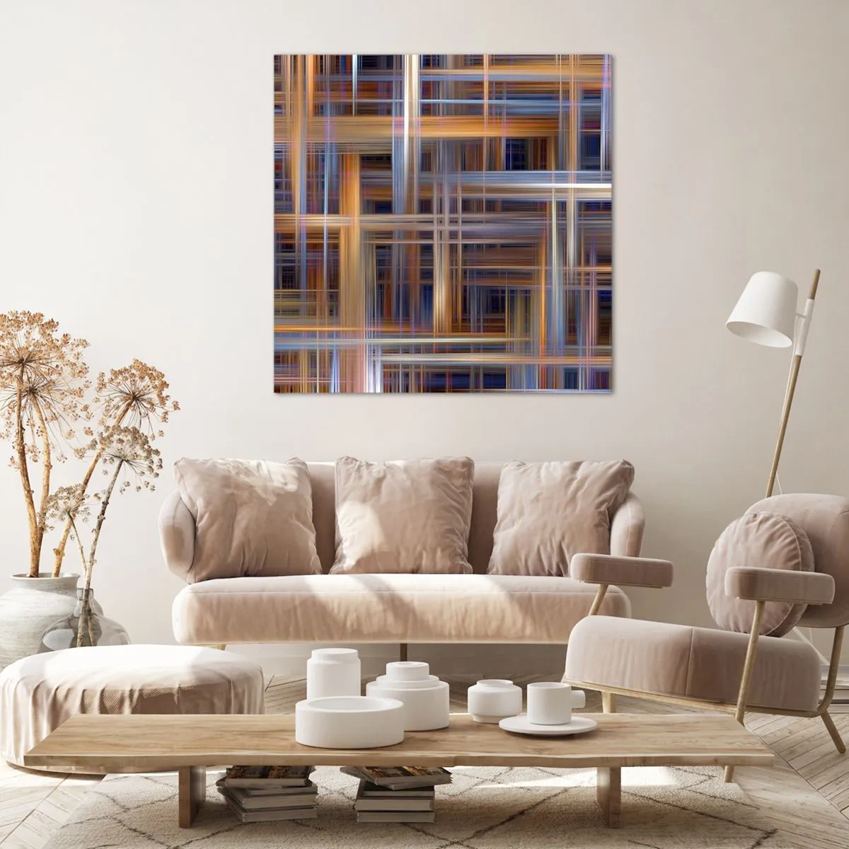 Bild auf Leinwand - Leinwandbild - Aus Licht gewebt - 70x70 cm