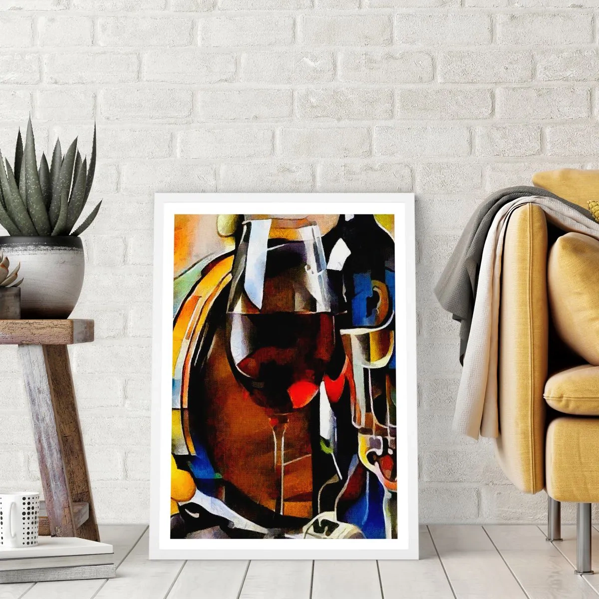 Poster in einem weißen Rahmen - Und die Welt nimmt Farben an - 40x50 cm