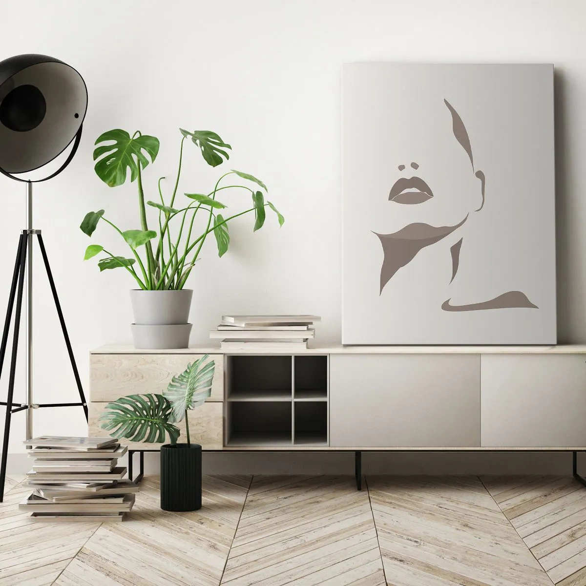 Bild auf Leinwand - Leinwandbild - Aus Licht und Schatten - 65x120 cm