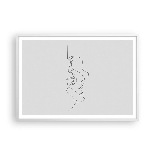 Poster in einem weißen Rahmen - Die Hitze bitterer Begierden - 100x70 cm