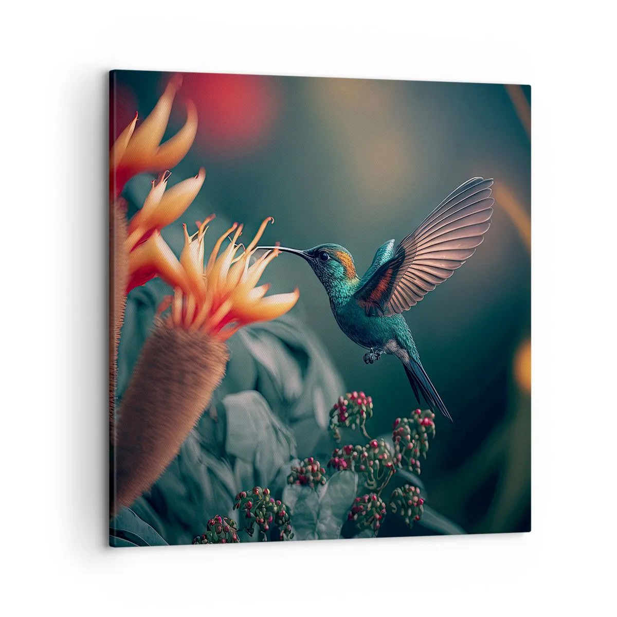 Bild auf Leinwand - Leinwandbild - Wirklich buntes Leben - 50x50 cm