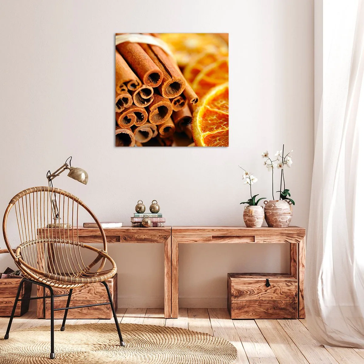 Bild auf Leinwand - Leinwandbild - Kannst du ihr Aroma riechen? - 70x70 cm