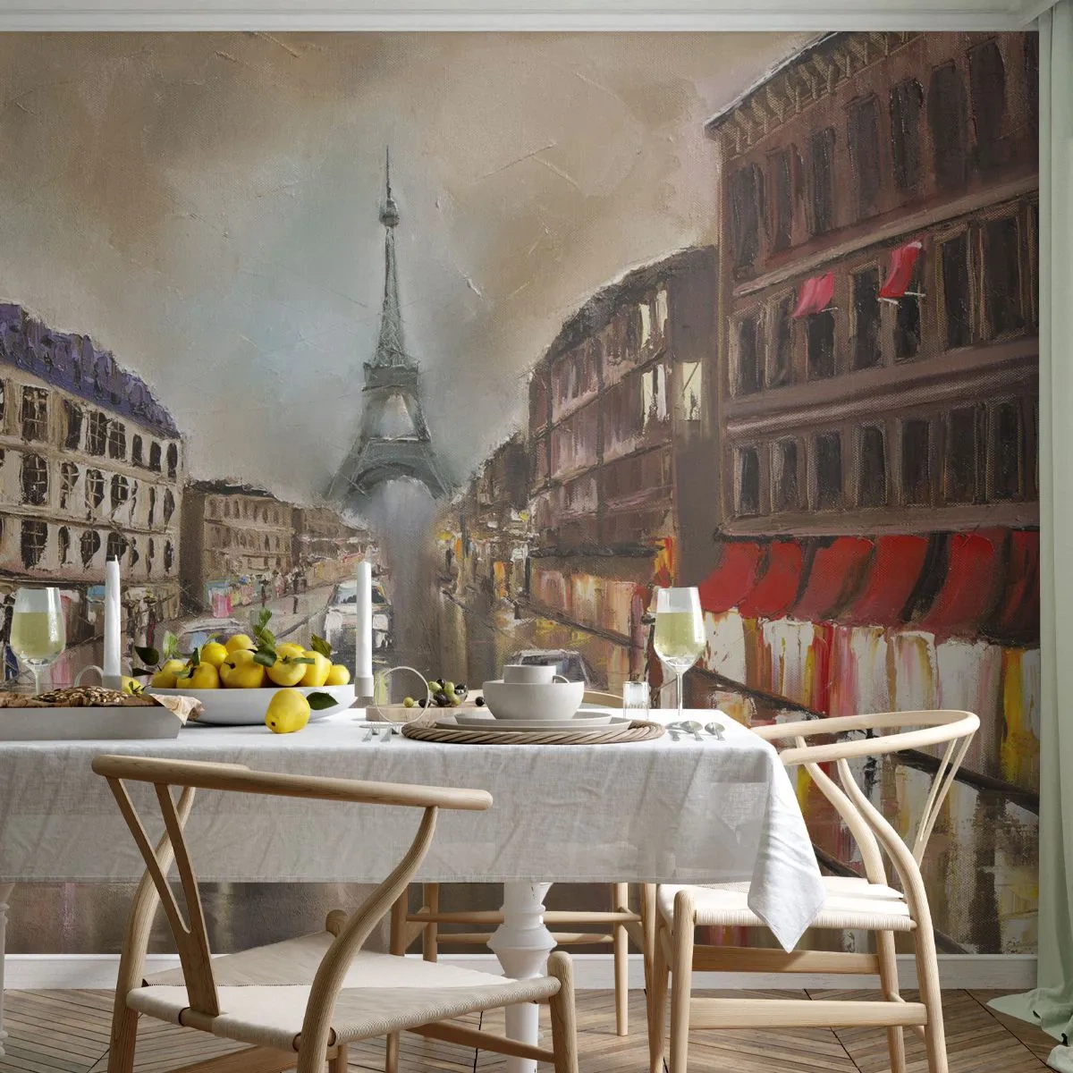 Fototapete Premium Sand - Nur sie zählt - Eiffelturm, Stadt, Paris - 500x350 cm