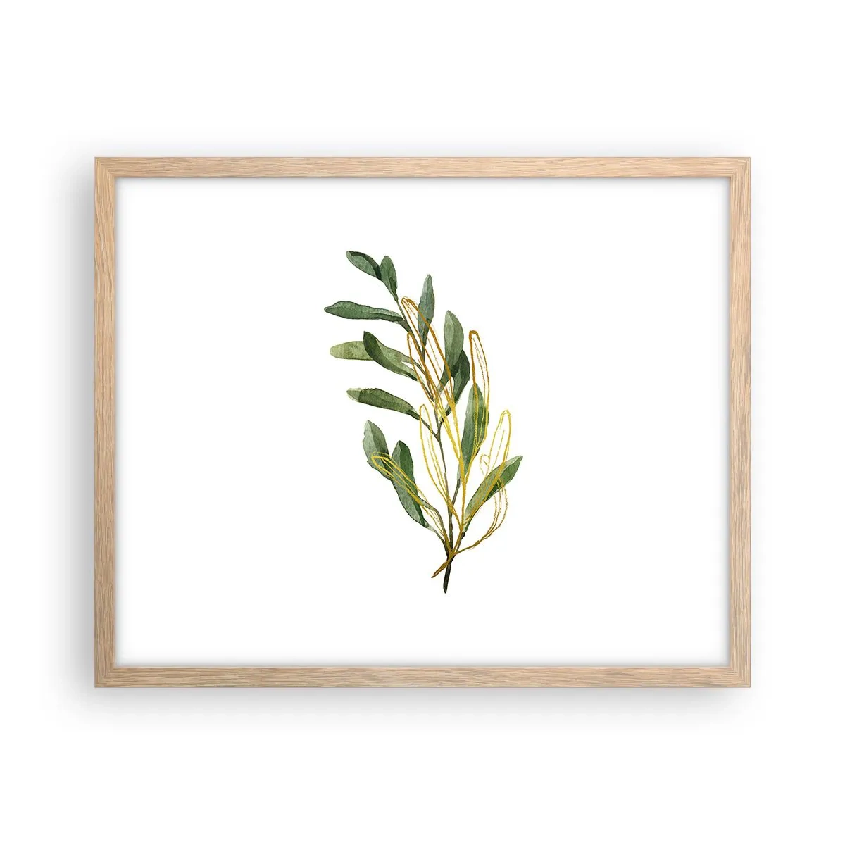 Poster in einem Rahmen aus heller Eiche - Alles was gut ist - 50x40 cm