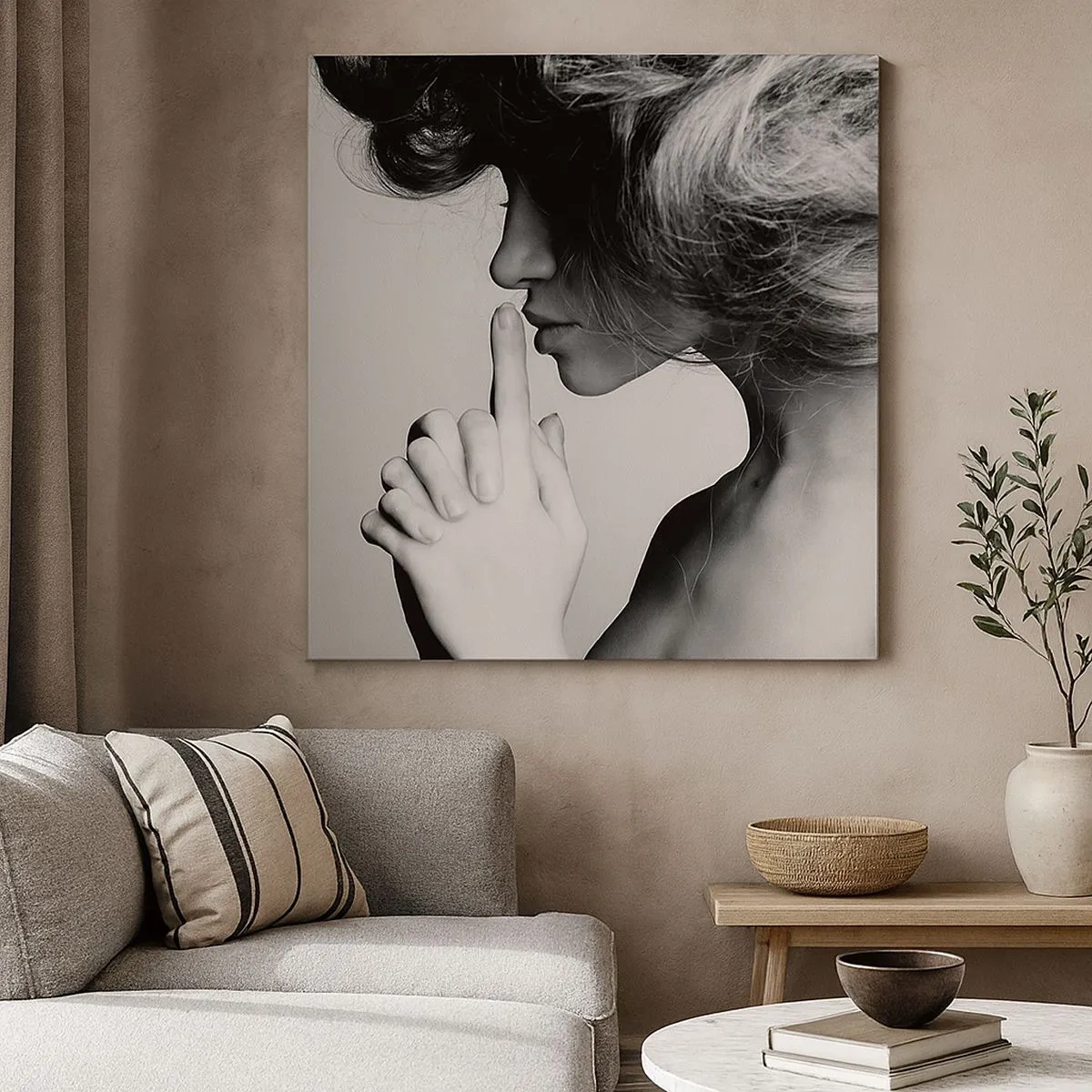 Bild auf Leinwand - Leinwandbild - Auf sich selbst hören - 30x30 cm