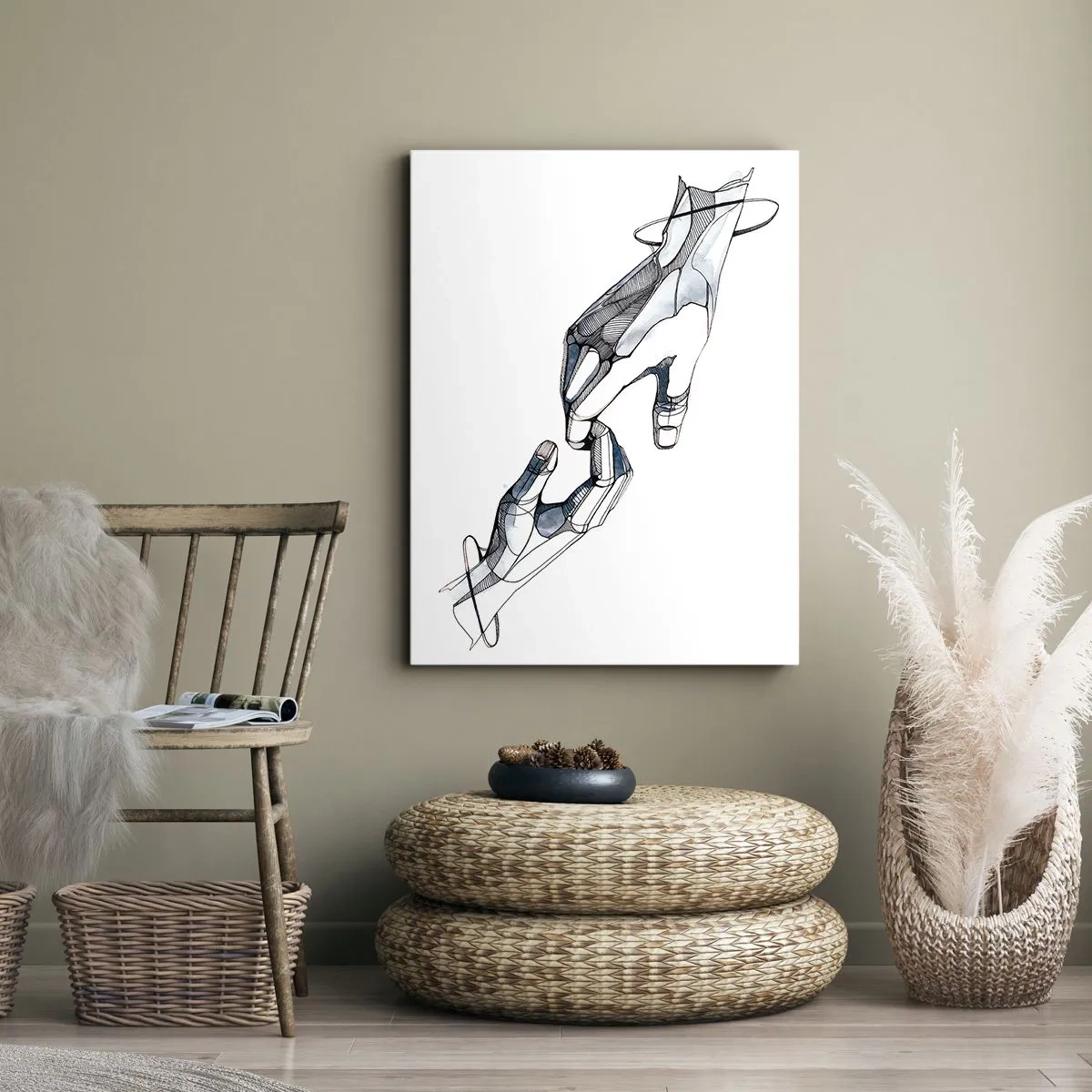 Bild auf Leinwand - Leinwandbild - Eine gute Geste - 45x80 cm