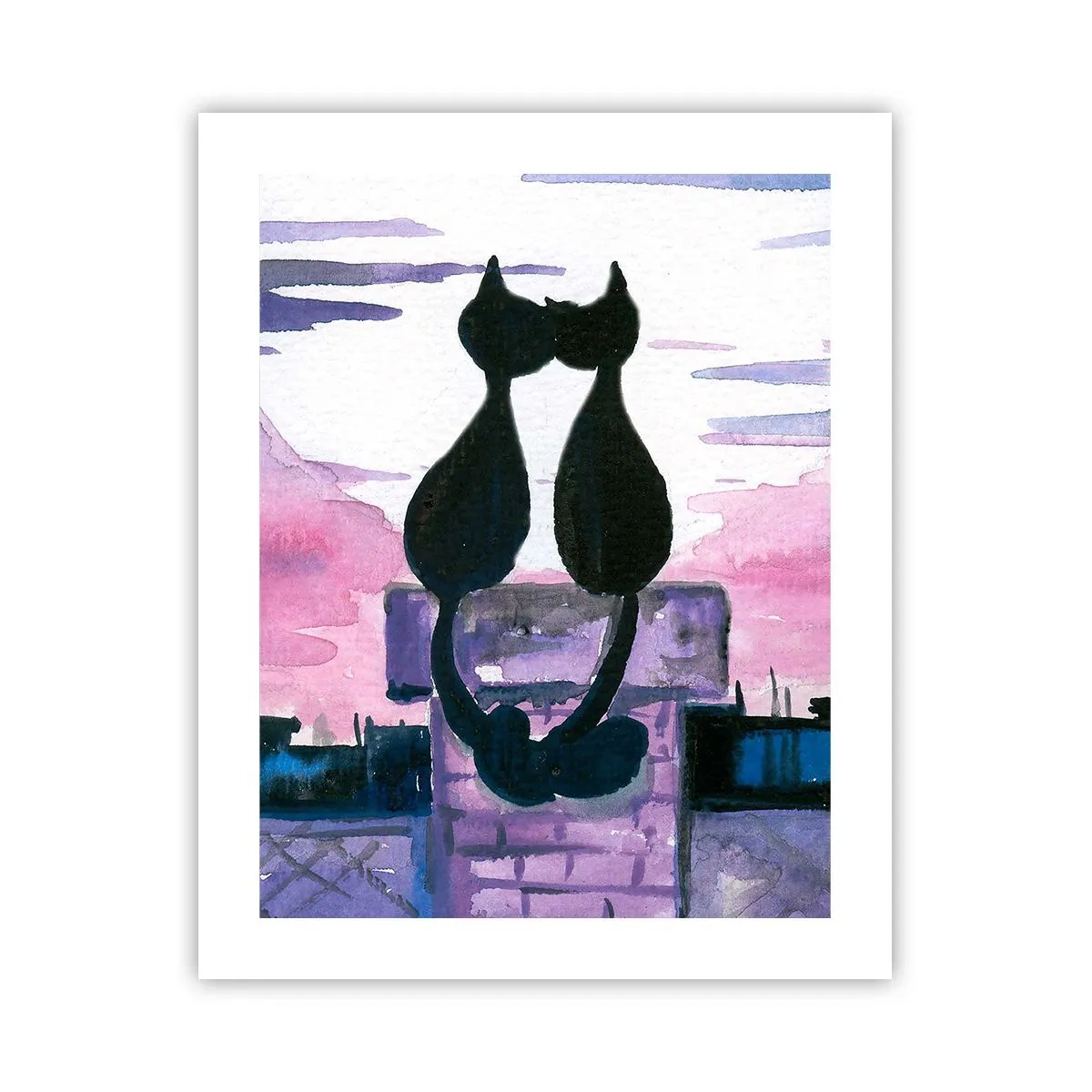 Poster - Rendez-vous unter dem Mond - 40x50 cm