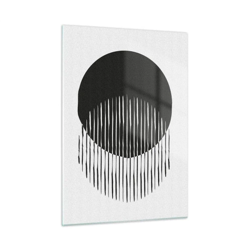 Glasbild - Bild auf glas - Eine minimalistische Form aus zwei sich kreuzenden Kreisen - 50x70cm - Sein Alter Ego - Moderne Wanddekoration für Wohnzimmer und Schlafzimmer ARTTOR
