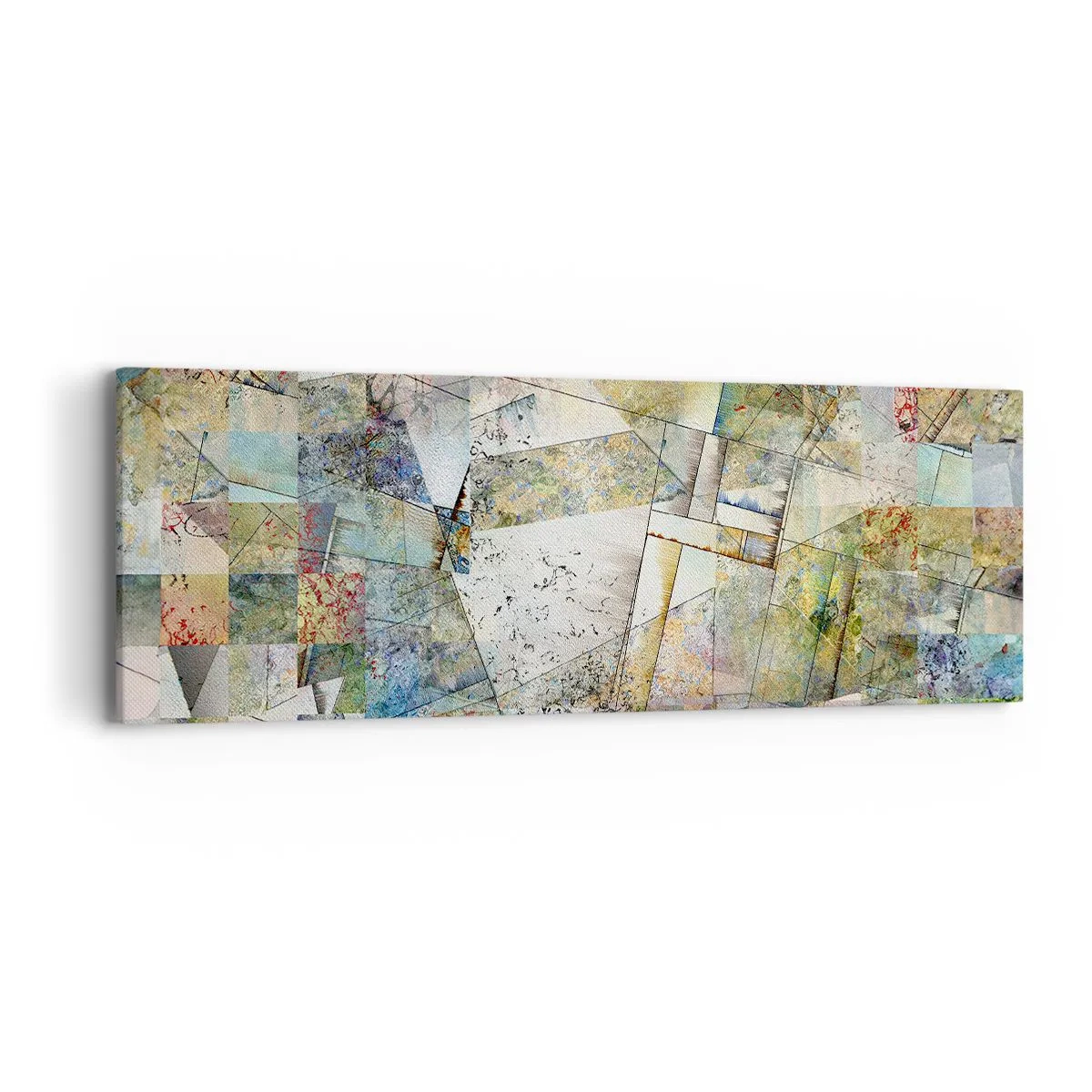 Bild auf Leinwand - Leinwandbild - Geometrische Mischung - 90x30 cm