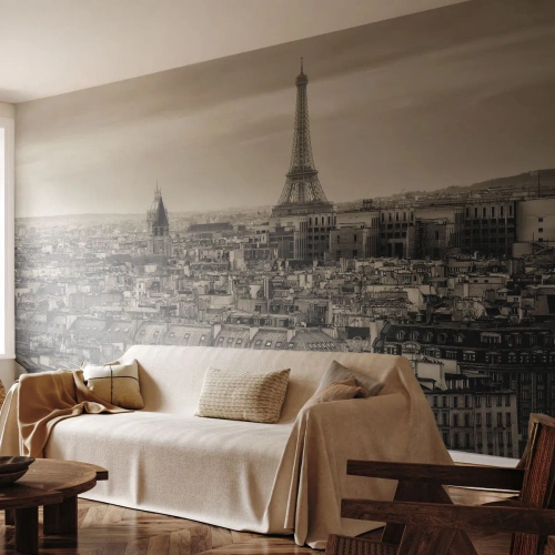 Maßgeschneiderte Fototapete Premium Sand - Über den Dächern von Paris - Stadt, Paris, Die Architektur