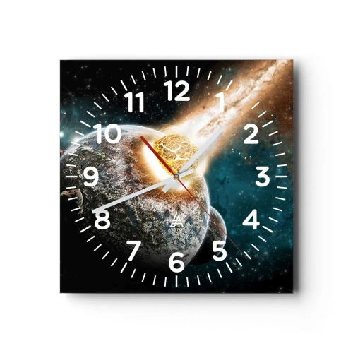 Wanduhr - Glasuhr - Holocaust oder Geburt? - 30x30 cm
