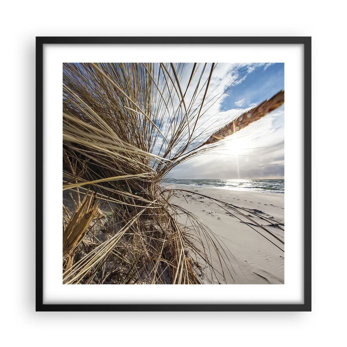 Poster in einem schwarzem Rahmen - Ein Treffen der Elemente der Natur - 50x50 cm