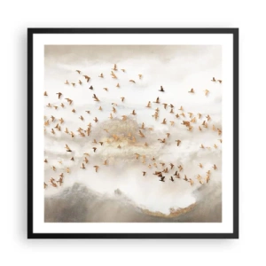 Poster in einem schwarzem Rahmen - Es ist schon die Zeit… - 60x60 cm