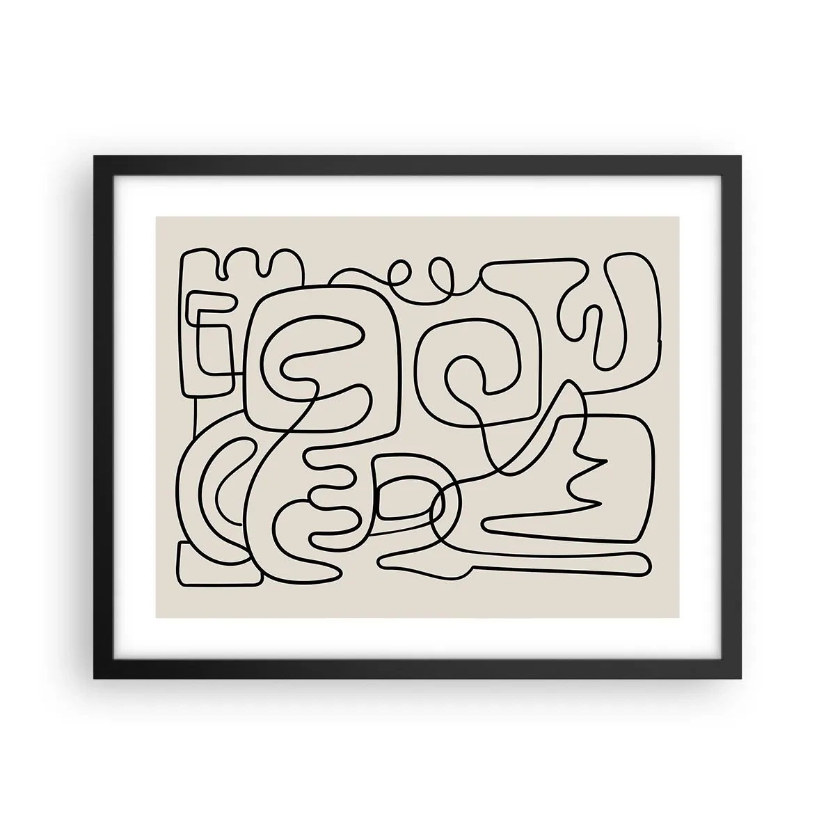 Poster in einem schwarzem Rahmen - Folge der Spur - 50x40 cm