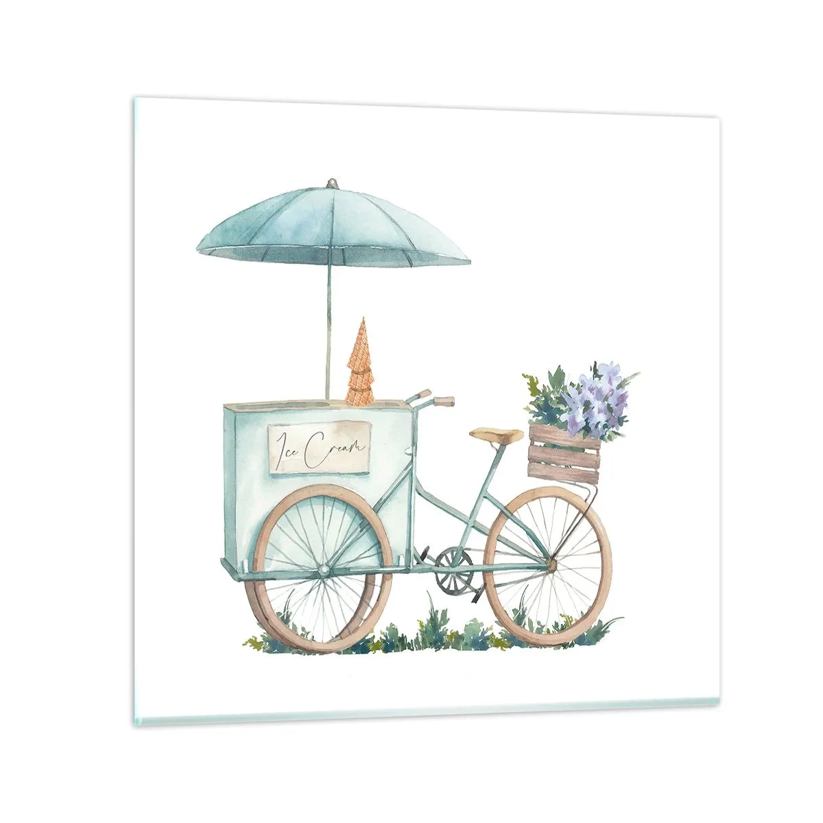 Glasbild - Bild auf glas - Süße Erinnerung an den Sommer - 30x30 cm