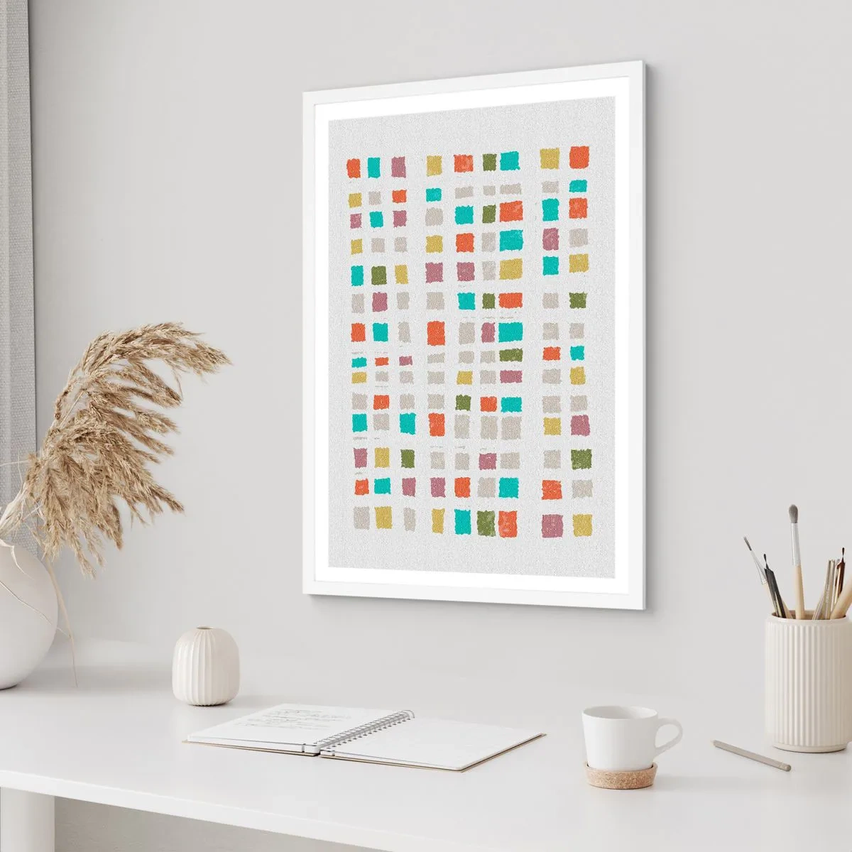 Poster in einem weißen Rahmen - Unbekanntes Spiel - 30x40 cm