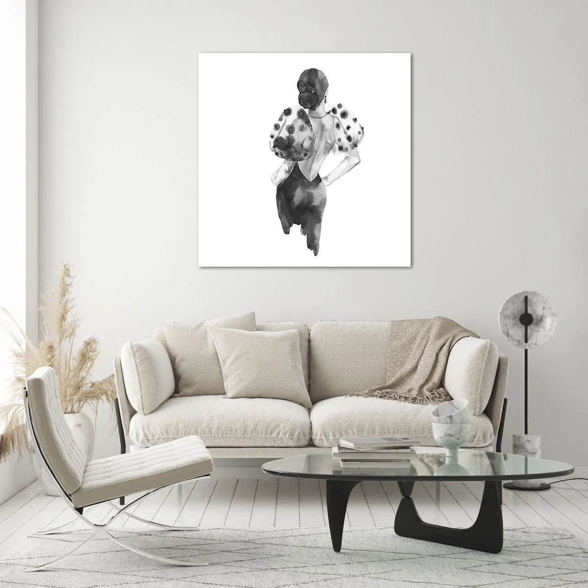 Glasbild - Bild auf glas - Sie ging direkt vorbei - 60x60 cm